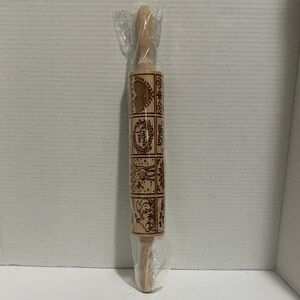 Christmas Wooden Embossed Rolling Pin Great Christmas Designs
